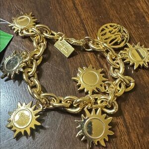 Lilly Pulitzer Gold Sunburst Charm Bracelet